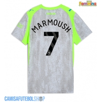 Camisa de time de futebol Manchester City Omar Marmoush #7 Replicas 3º Equipamento Feminina 2025-26 Manga Curta